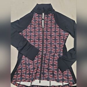 NWT Peter Millar zip up sun shirt